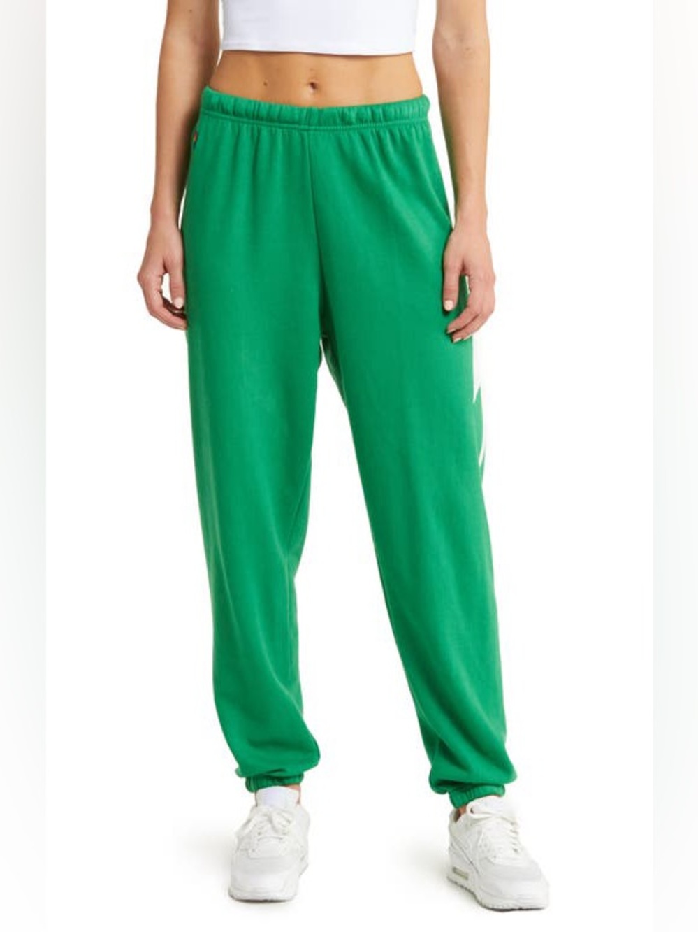 AVIATOR NATION Kelly Green & White Bolt Sweatpants